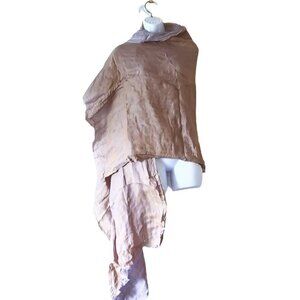 NWOT 2-SIDED Lavender or Golden Sand Soft Cashmere/Silk Long & Wide Wrap/Shawl